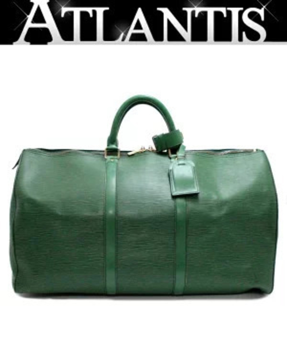 Louis Vuitton Keepall Boston Bag Epi Leather Borneo Green